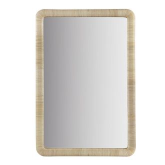 Ink + Ivy Natural Rattan Rectangle Wall Mirror