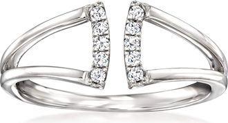 RS Pure by Ross-Simons Diamond Open-Space Ring in Sterling Silver
