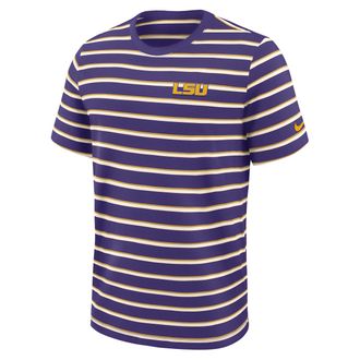 Nike LSU Athletic Prep Legacy Summit Stripe Nike Mens College T-Shirt in Purple | 03SF0GWTLSN-H4R