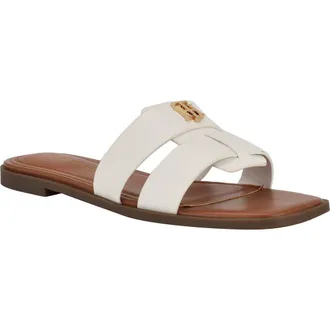Tommy Hilfiger Pixee Slide Sandal in White at Nordstrom, Size 7.5