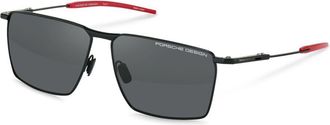 Porsche Design P8987 Polarized A416 Mens Sunglasses Black Size 61