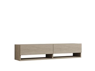 Calicosy Calicosy - Mueble De Tv Suspendido Con 2 Puertas Abatibles, Decoraci&oacute;n Travertino L141 Cm - Arges