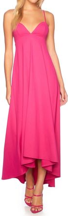 Susana Monaco Sweetheart String High Low Midi Dress In Peony