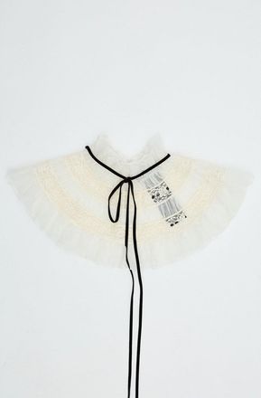 Ann Demeulemeester Tove Ruffle Collar Silk Voile Creponne