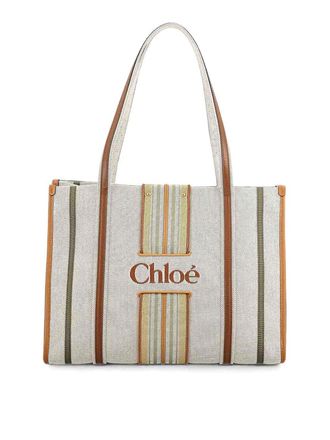 Chlo&eacute; Woody Loop canvas tote bag