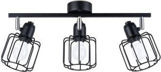 Wonderlamp Regleta Naxa Negro, 3 Luces