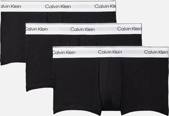 Calvin Klein Mens Calvin Klein 3-Pack Icon Cotton Stretch Low Rise Boxer Trunks, Black/White - Size: 32/34/35