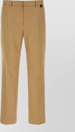 Gucci cotton trousers front crease belt loops pockets