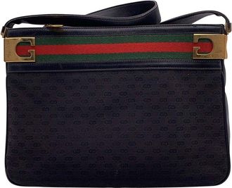 Gucci Black Cotton Shoulder Bag (Authentic Pre-Loved)