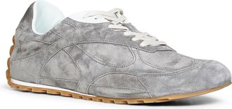 Bottega Veneta Mens Sneakers Orbit Flash Suede Grey Calf Leather Trainers