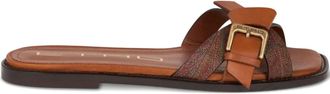Etro Sandali slides con stampa paisley - Marrone