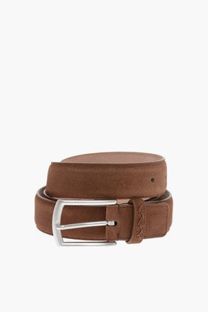 Ermenegildo Zegna Cintura in Suede con Fibbia in Metallo Ermenegildo Zegna