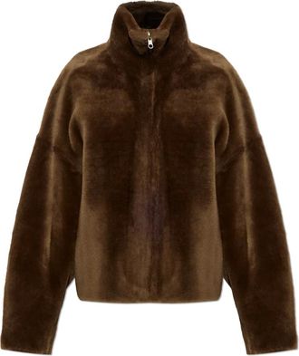 Arma Indy Korte Omkeerbare Shearling Jas - Dames - Jassen - Bruin - S - Leer - Jassen