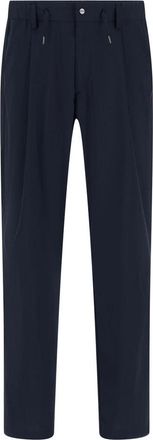 Herno Blauwe Koordwol Broek - Heren - Slim Fit Broeken - Blauw - M - Wol - Broeken