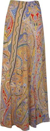 Etro Etro Paisley A-lijn Lange Rok in Multicolor Zijde