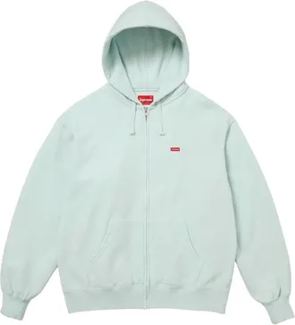 SUPREME Felpa con cappuccio, applicazione logo e zip - Verde