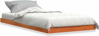vidaXL Estructura De Cama Madera Maciza De Pino Marr&oacute;n Cera 75x190 Cm Vidaxl