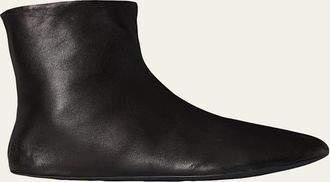 The Row Stella Leather Booties