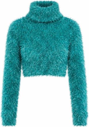 Dolce & Gabbana Jersey de Cuello Alto - Knitwear - Mujer - Azul - S