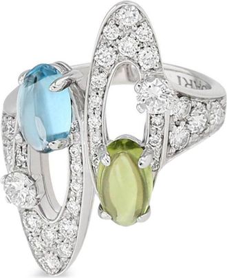 Bulgari 18K white gold Elisia multistone ring - Silver