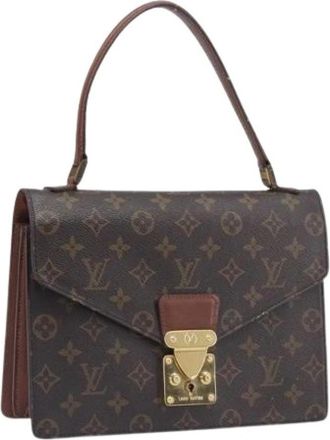 Louis Vuitton Pre-owned Monogram Hand Bag - Dames - Vintage Handtas - Bruin - ONE Size - Leer - Vintage