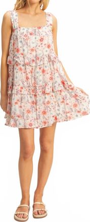 HYFVE London Floral Tiered Mini Dress In Coral