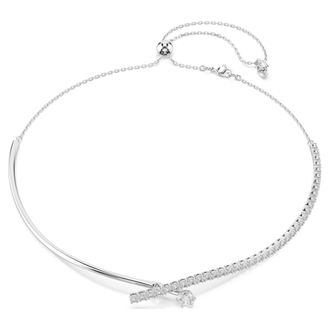 Swarovski Matrix Round cut White Rhodium plated necklace