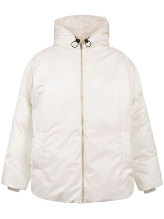 Bally hooded zip-up jacket - White