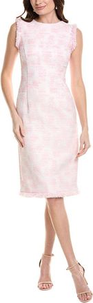 Oscar De La Renta Tweed Silk-Lined Midi Dress