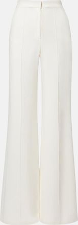 Elie Saab Pantalones anchos de tiro alto de cady