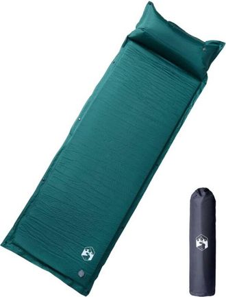 OEM Colch&oacute;n Autoinflable Para Camping Con Almohada, 1 Persona, Verde
