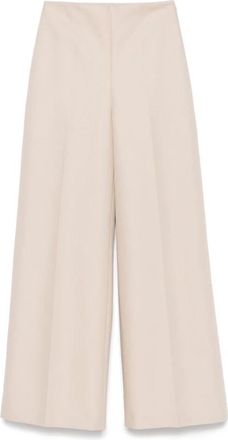 R&oacute;he Beige Katoenen Palazzo Broek - Dames - Wijde Broeken - Beige - XS - Katoen - Broeken