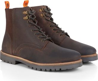 Silver Street London Mens Manchester Leather Casual Lace-up Boot, Brown, 12