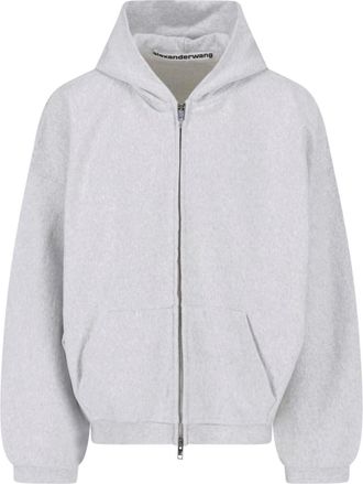 Alexander Wang Felpa Zip In Cotone