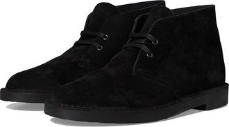 Clarks Shepton Mens Boots Black Suede : 10.5 D - Medium, Leather