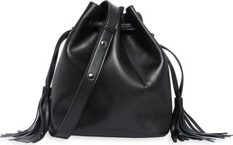 BCBGeneration Tasseled Faux Leather Bucket Bag in Black at Nordstrom Rack