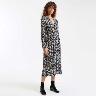 La Redoute Collections Rechte jurk met grafische print, midi lengte