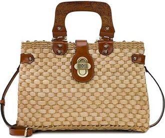 Patricia Nash Sancia Satchel Satchel Womens Handbags Natural/Tan, Leather