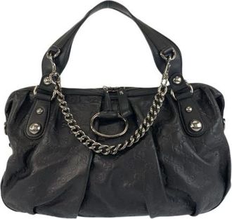 Gucci Pre-owned Handbags, female, Black, Size: ONE SIZE Pre-owned Leather gucci-bags