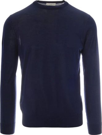 Ballantyne Round-neck Knitwear, male, Blue, Size: 2XL R Neck Pullover