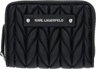 Karl Lagerfeld Small Wallet - Dames - Portefeuilles - Zwart - ONE Size - Leer - Accessoires