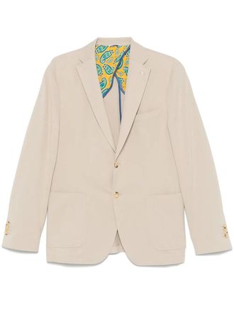 Manuel Ritz piqu&eacute; blazer - Neutrals