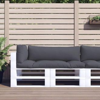 vidaXL Maison Dumonde - Cojines Para Palets 3 Unidades Tela Gris