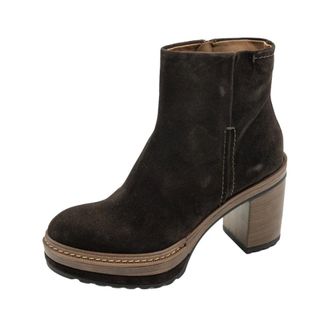 Pons Quintana Olivia Enkellaars met hak - Dames - Schoenen - Bruin - Maat: 36 EU Leer