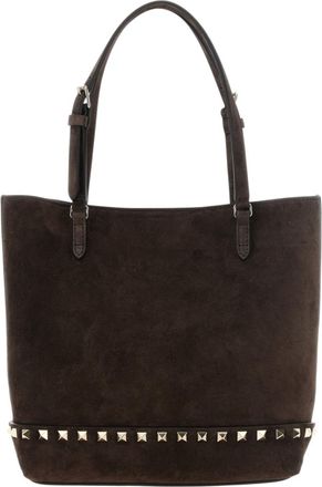 Valentino Garavani Brown Rockstud Small Tote