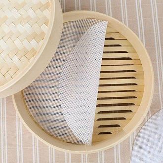 OEM 10 Tapetes Redondos De Silicona Para Vapor De 30 Cm, Malla Antiadherente Reutilizable Para Vapor, Tapete Para Dim Sum, Para Cocina Y Restaurante