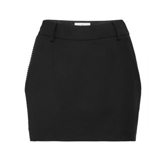 Philipp Plein Rokken, Dames, Zwart, 2Xl, Wol, Wool Mini Skirt Strass