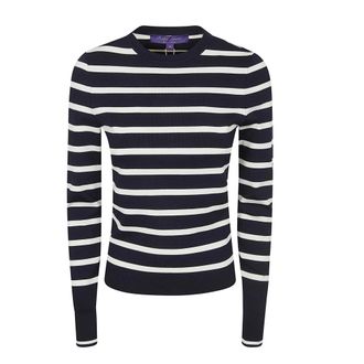 Ralph Lauren Round-neck Knitwear, female, Multicolor, Size: M LS TN Long Sleeve Pullover