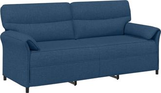 vidaXL Sof&aacute; De 3 Plazas 3 Plaza Azul 198 X 83 X 95 Cm Tela Vidaxl