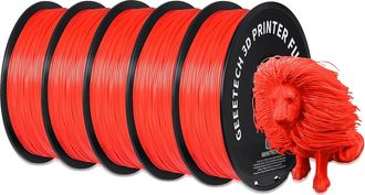 OEM Filamento Para Impresora 3d, Material Pla, Compatibilidad Vers&aacute;til, Rojo